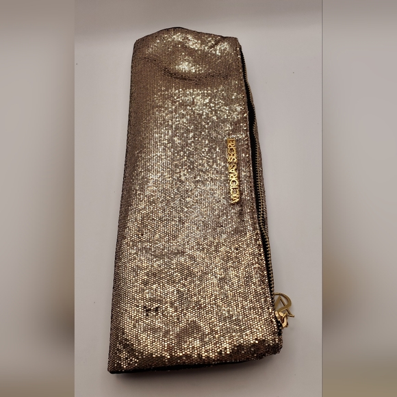 Victoria's Secret Large Gold Fold over Clutch - Picture 1 of 7